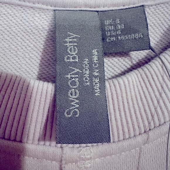 Sweaty Betty Revive French Terry Mini Dress Mistflower Purple Size Medium - Picture 5 of 6